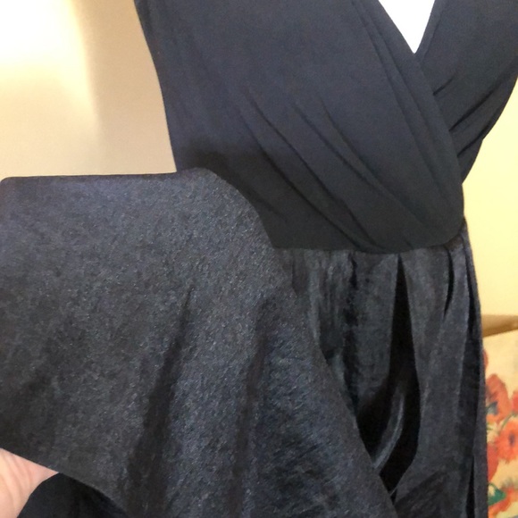 EVAN PICONE size 8 Wrap Vneckline Pleated Organza-like Skirt Party Cozy Comfort - Picture 15 of 16